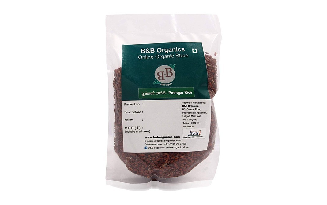 B&B Organics Poongar Rice    Pack  3 kilogram
